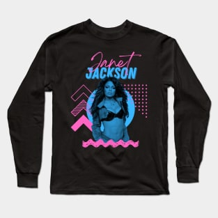 Janet jackson***1980s retro fan art design Long Sleeve T-Shirt